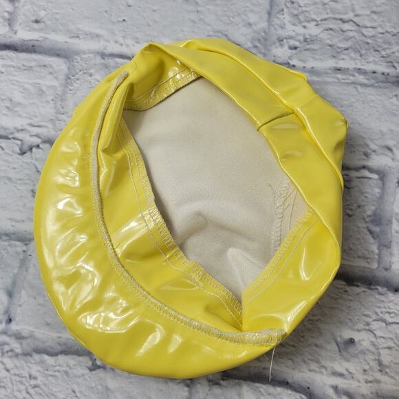 Charades Mod Go Go Flower Power Velour Dress Shiny Yellow Boots & Hat Costume XL - Picture 14 of 15